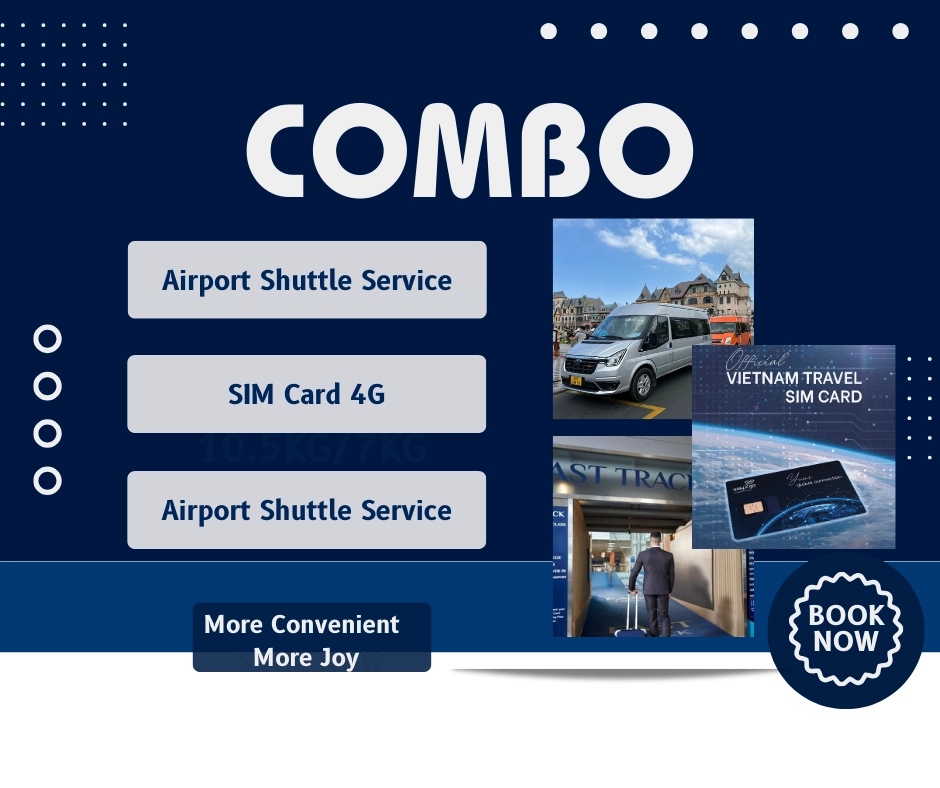 [COMBO] Услуги аэропорта Фу Куок (Опциональный экспресс-проход, 4G SIM-карта, Трансфер из аэропорта) | Фу Куок